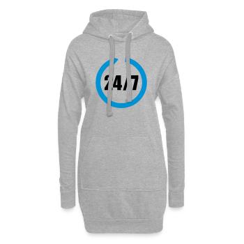 24 Stunden 7 Tage - Hoodie-Kleid - Grau meliert - Vorne