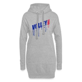 text cool aufschlag cool Volleyball rund kreis bal - Hoodie-Kleid - Grau meliert - Vorne