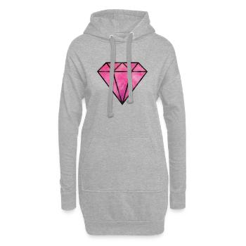 diamond pink - Hoodie-Kleid - Grau meliert - Vorne