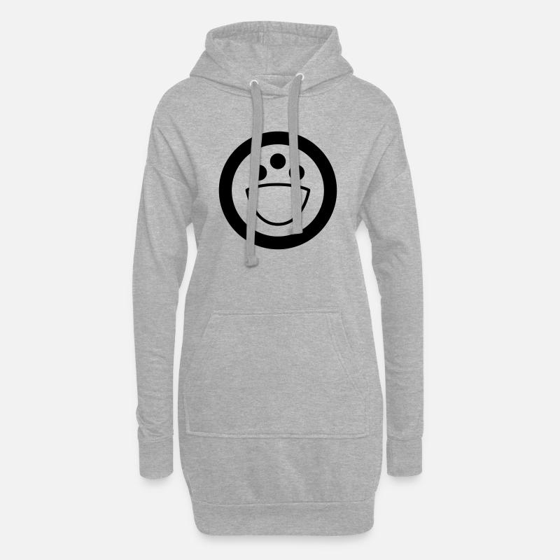 aliens - Hoodie-Kleid - Grau meliert