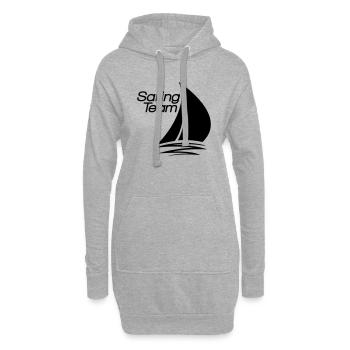 team sailing logo design segeln boot schiff verein - Hoodie-Kleid - Grau meliert - Vorne