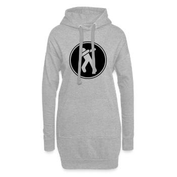 dabbing man icon - Hoodie-Kleid - Grau meliert - Vorne