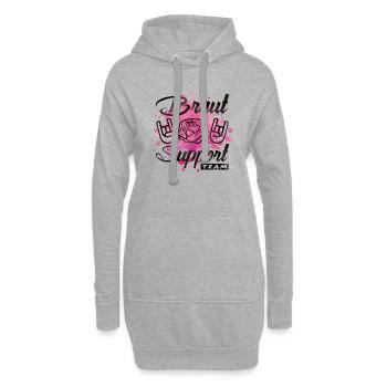braut support rose party - Hoodie-Kleid - Grau meliert - Vorne