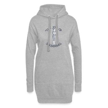 Joy of Swimming - Hoodie-Kleid - Grau meliert - Vorne