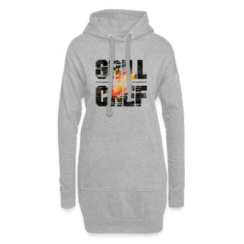 grill chef - Hoodie-Kleid - Grau meliert - Vorne