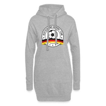 deutschland support fußball - Hoodie-Kleid - Grau meliert - Vorne