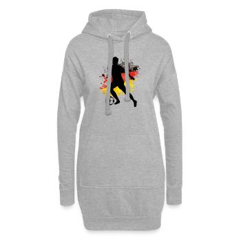 fussballer deutschland - Hoodie-Kleid - Grau meliert - Vorne