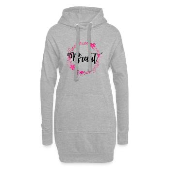 braut kranz - Hoodie-Kleid - Grau meliert - Vorne