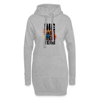 nie ohne mein team bunt - Hoodie-Kleid - Grau meliert - Vorne