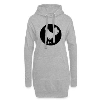hahn icon - Hoodie-Kleid - Grau meliert - Vorne