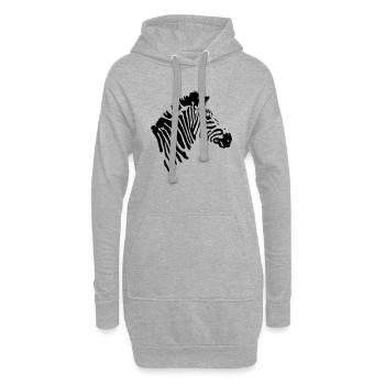zebra animal - Hoodie-Kleid - Grau meliert - Vorne