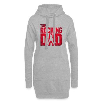The rocking Dad - Der rockende Vater Rock Metal - Sweat-shirt à capuche long Femme - gris chiné - Devant