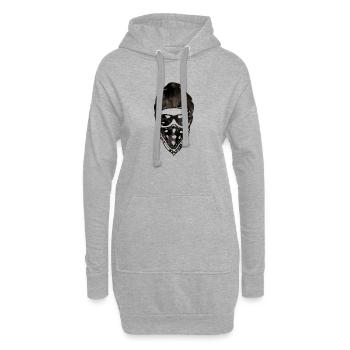 gangster bandana - Hoodie-Kleid - Grau meliert - Vorne
