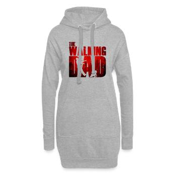 The walking dad - Vater Baby Lustig Humor Zombie - Sweat-shirt à capuche long Femme - gris chiné - Devant
