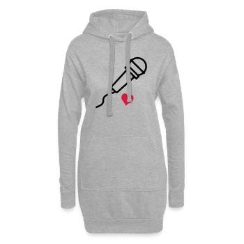 singen - Hoodie-Kleid - Grau meliert - Vorne