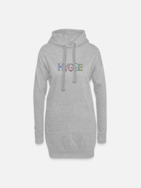 Hygge - Hoodie-Kleid - Grau meliert