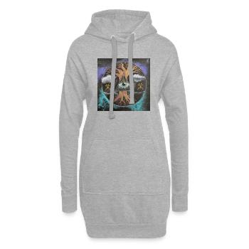 Tree of life - Baum des Lebens - Hoodie-Kleid - Grau meliert - Vorne