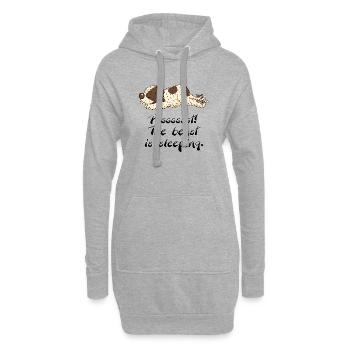 sleeppino1 1 - Sweat-shirt à capuche long Femme - gris chiné - Devant