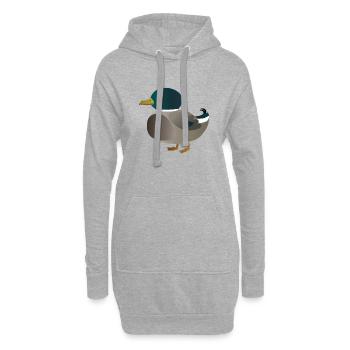 Cute little duck - Hoodie Dress - heather grey - Front