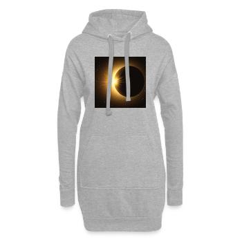 Space pattern - Hoodie Dress - heather grey - Front