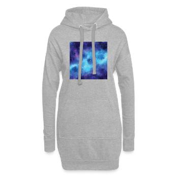 Space pattern - Hoodie Dress - heather grey - Front