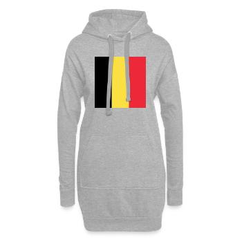 Belgien Flagge Gesichtsmaske Quarantäne - Hoodie-Kleid - Grau meliert - Vorne