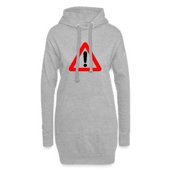 Je suis dangereux! - Sweat-shirt à capuche long Femme - gris chiné - Devant