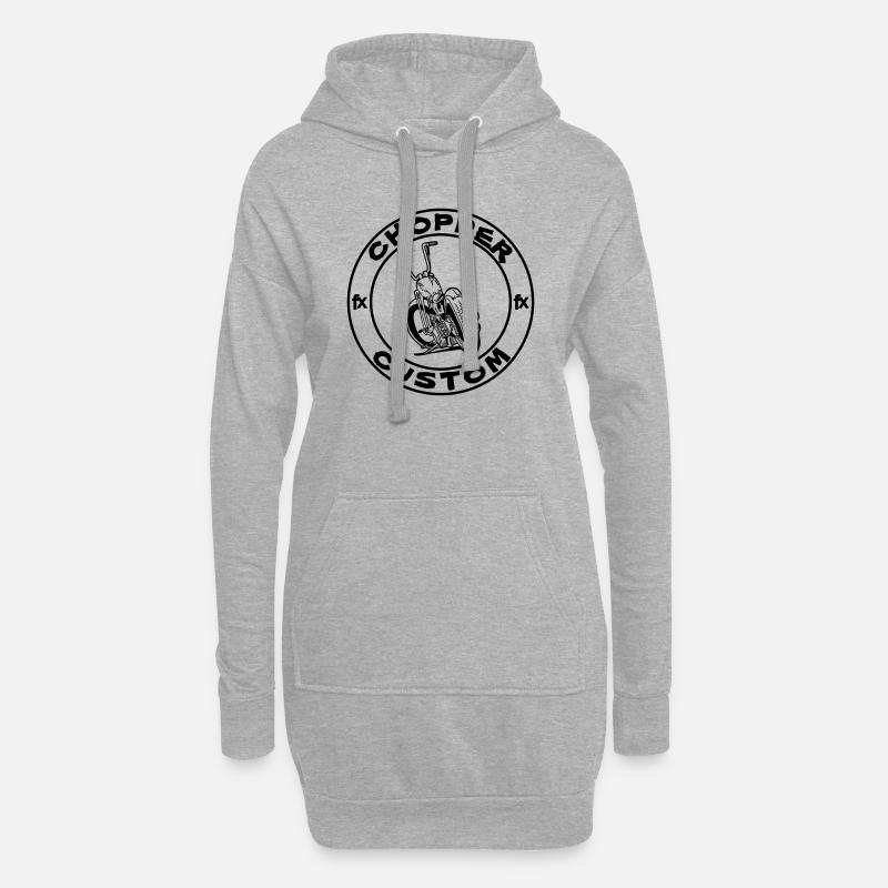 CHOPPER CUSTOM (anpassbare Farbe) - Hoodie-Kleid - Grau meliert