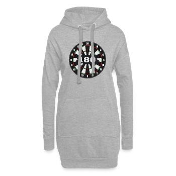 dart - Sweat-shirt à capuche long Femme - gris chiné - Devant
