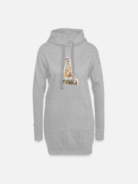 Erdmännchen - Hoodie-Kleid - Grau meliert