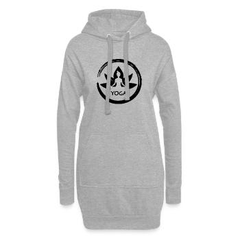 Yoga Lotus Kreis - Hoodie-Kleid - Grau meliert - Vorne