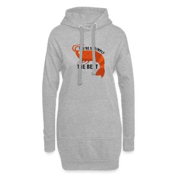 Crevette Crevette Vous êtes tout simplement le meilleur - Sweat-shirt à capuche long Femme - gris chiné - Devant