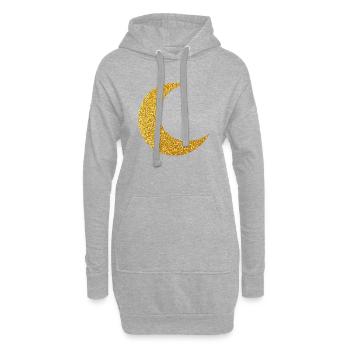 Glitter Moon. - Hoodie-Kleid - Grau meliert - Vorne