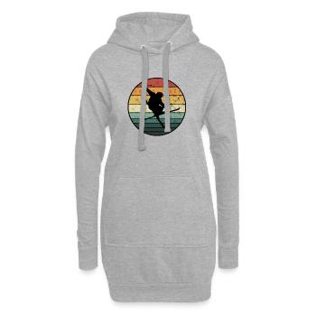 Ski Snow Freestyle Sports d'hiver Snowboard - Sweat-shirt à capuche long Femme - gris chiné - Devant