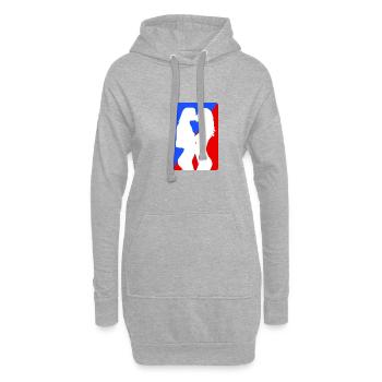 Chaud lesbiennes baisers - Sweat-shirt à capuche long Femme - gris chiné - Devant