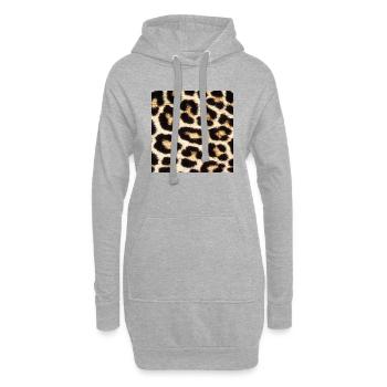 Amour d'impression Leo - Sweat-shirt à capuche long Femme - gris chiné - Devant