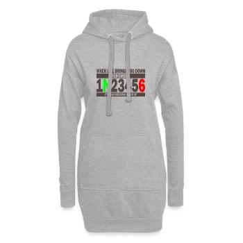 When life brings you down remember Motorrad Bahn - Hoodie Dress - heather grey - Front
