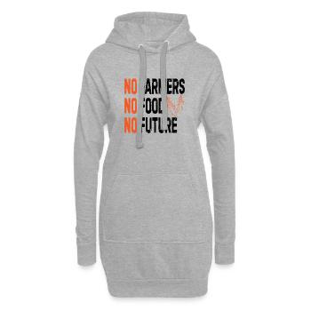 Farmer Farmer Future disant cadeau - Sweat-shirt à capuche long Femme - gris chiné - Devant