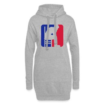 Logo Depression Sport - Hoodie-Kleid - Grau meliert - Vorne