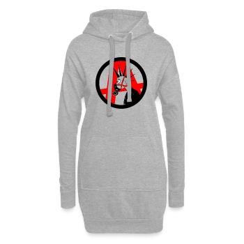 Punk - Hoodie-Kleid - Grau meliert - Vorne