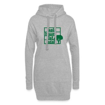 Kein Baum ist Egal Wald Natur Geschenk - Hoodie-Kleid - Grau meliert - Vorne