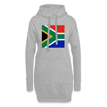 Drapeau de l'Afrique du Sud pour masque - Sweat-shirt à capuche long Femme - gris chiné - Devant