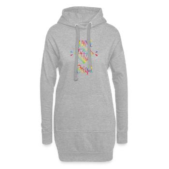 Shine Bright Like a Diamond Diamant Leuchte Schein - Hoodie-Kleid - Grau meliert - Vorne