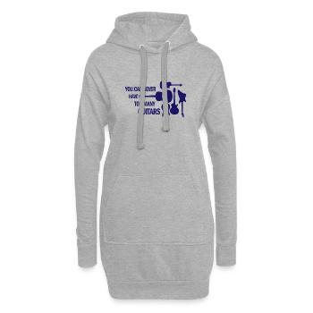 You can never have too many guitars Rock Geschenk - Hoodie-Kleid - Grau meliert - Vorne