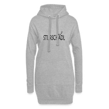 Sturschädl National Heimat Bayern Geschenk - Hoodie-Kleid - Grau meliert - Vorne