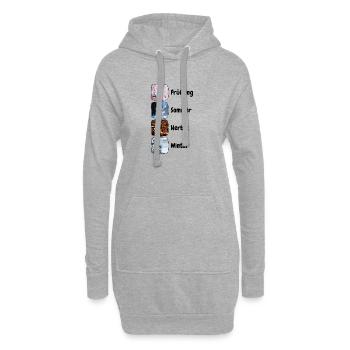 Jahreszeiten Frühling Sommer Herbst Winter design - Hoodie-Kleid - Grau meliert - Vorne