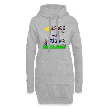 Danke für die tolle Zeit - Hoodie-Kleid - Grau meliert - Vorne