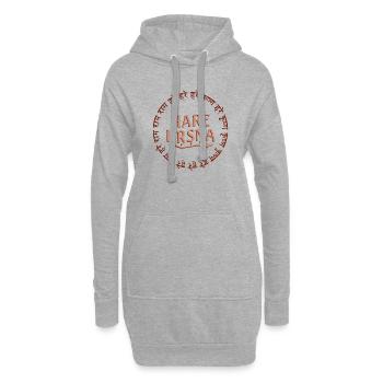 Hare Krishna - Maha Mantra Kreis - Hoodie-Kleid - Grau meliert - Vorne
