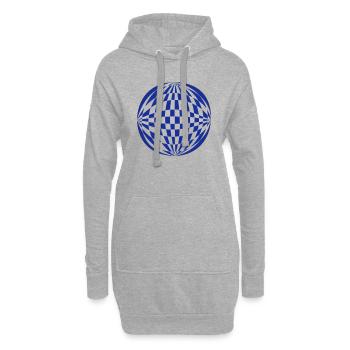 Kugel 3D - Hoodie-Kleid - Grau meliert - Vorne