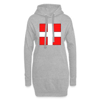 LOGO Haute Savoie - Hoodie-Kleid - Grau meliert - Vorne